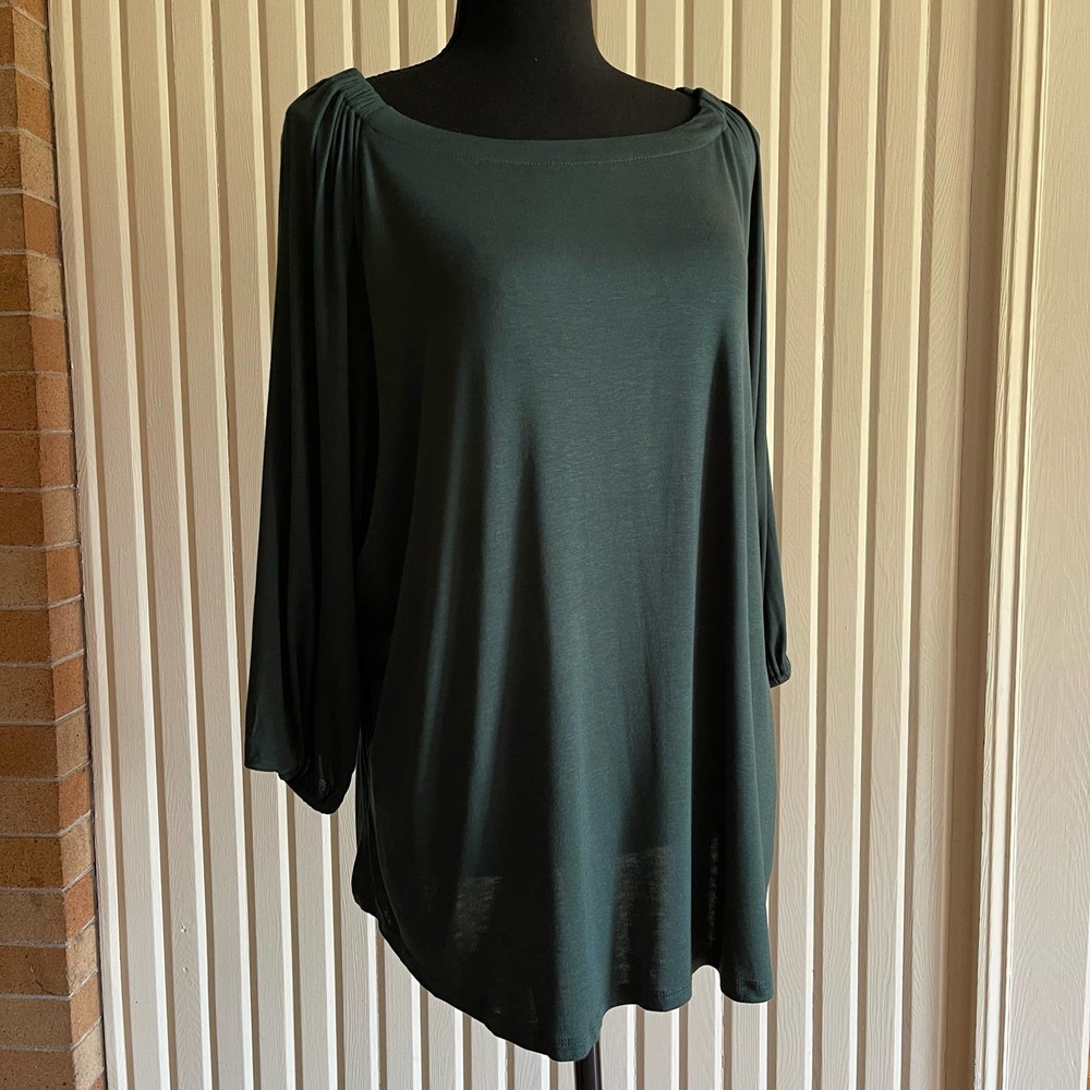 SALE!!⏱ Lark & Ro Forest Green 3/4 Sleeve Top XXL NWT